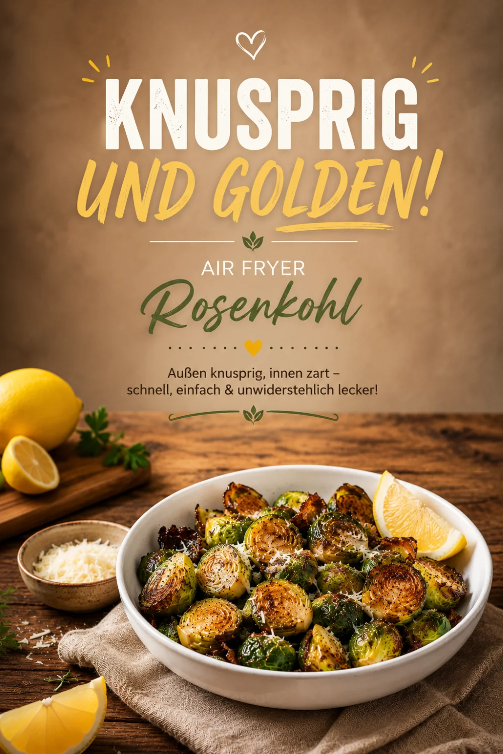Rosenkohl Airfryer Rezept – knusprig in 20 Minuten