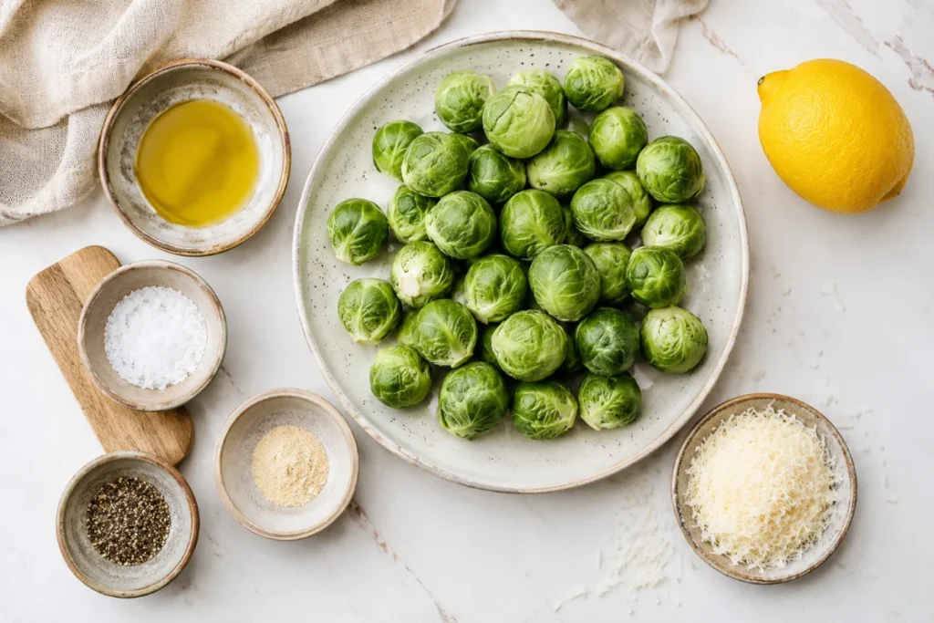 Zutaten für Rosenkohl Airfryer Rezept: Rosenkohl, Olivenöl, Gewürze
