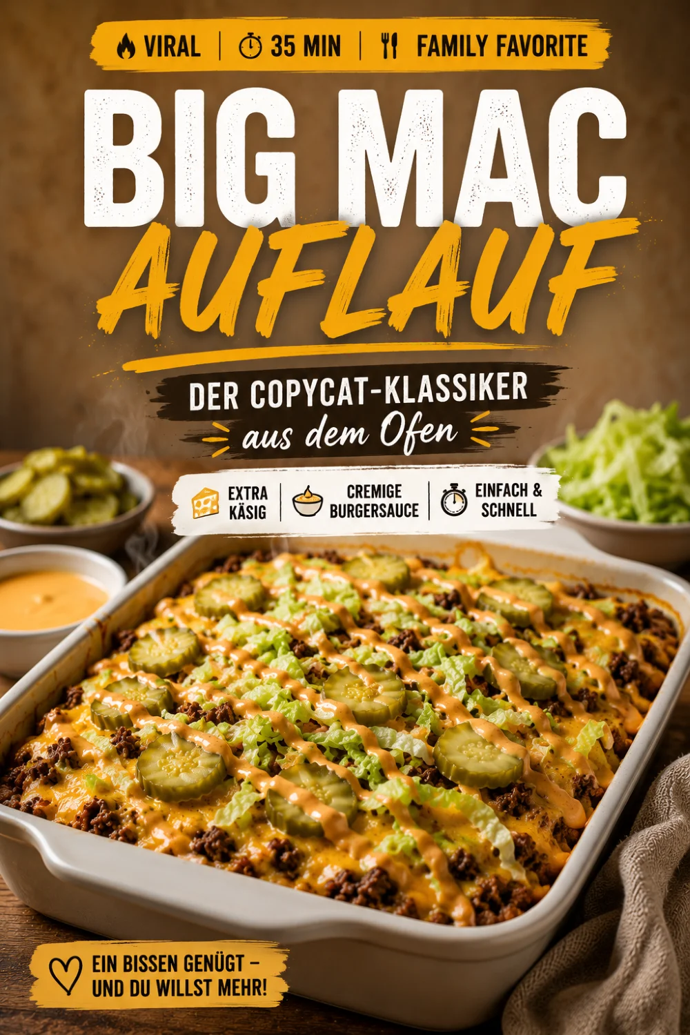 Big Mac Auflauf Rezept – cremig und in 55 Minuten fertig
