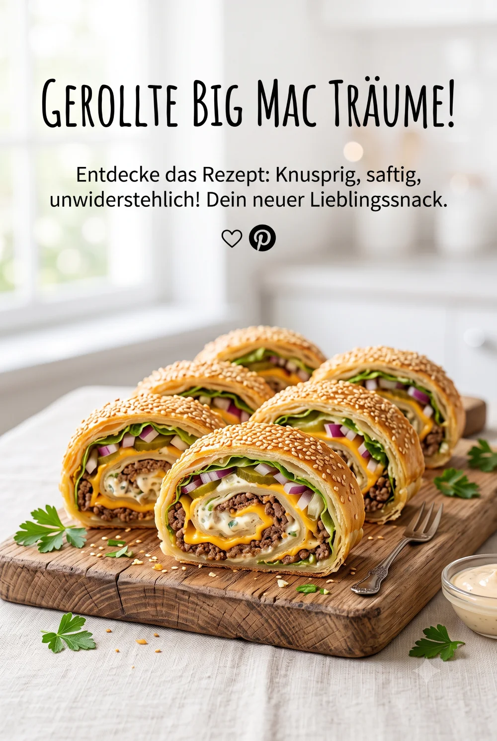 Big Mac Rolle Rezept – Low Carb ohne Brötchen
