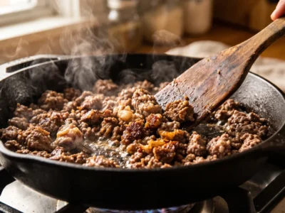 Hackfleisch anbraten