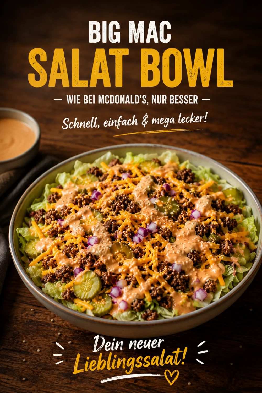 Big Mac Salat Rezept – low carb und in 25 Minuten fertig