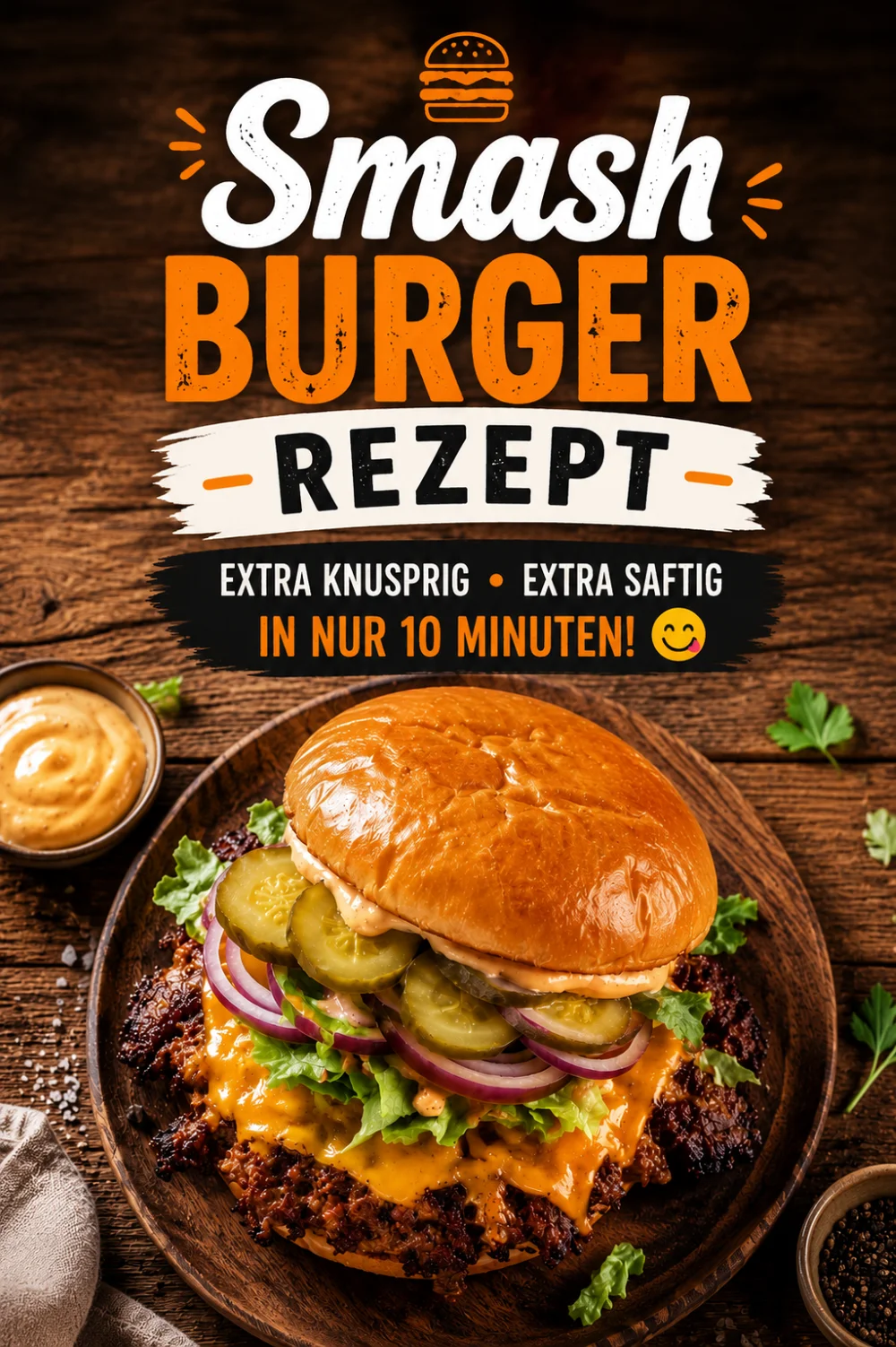 Smash Burger Rezept – knusprige Kruste in nur 10 Minuten