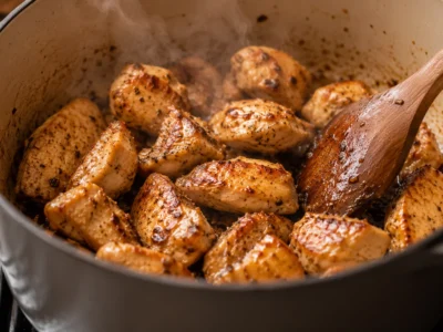 Hähnchen anbraten