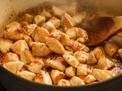 Hähnchen anbraten