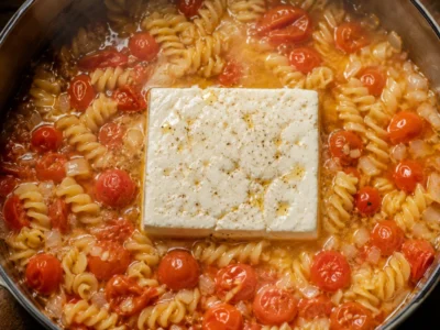 Feta einbetten & köcheln
