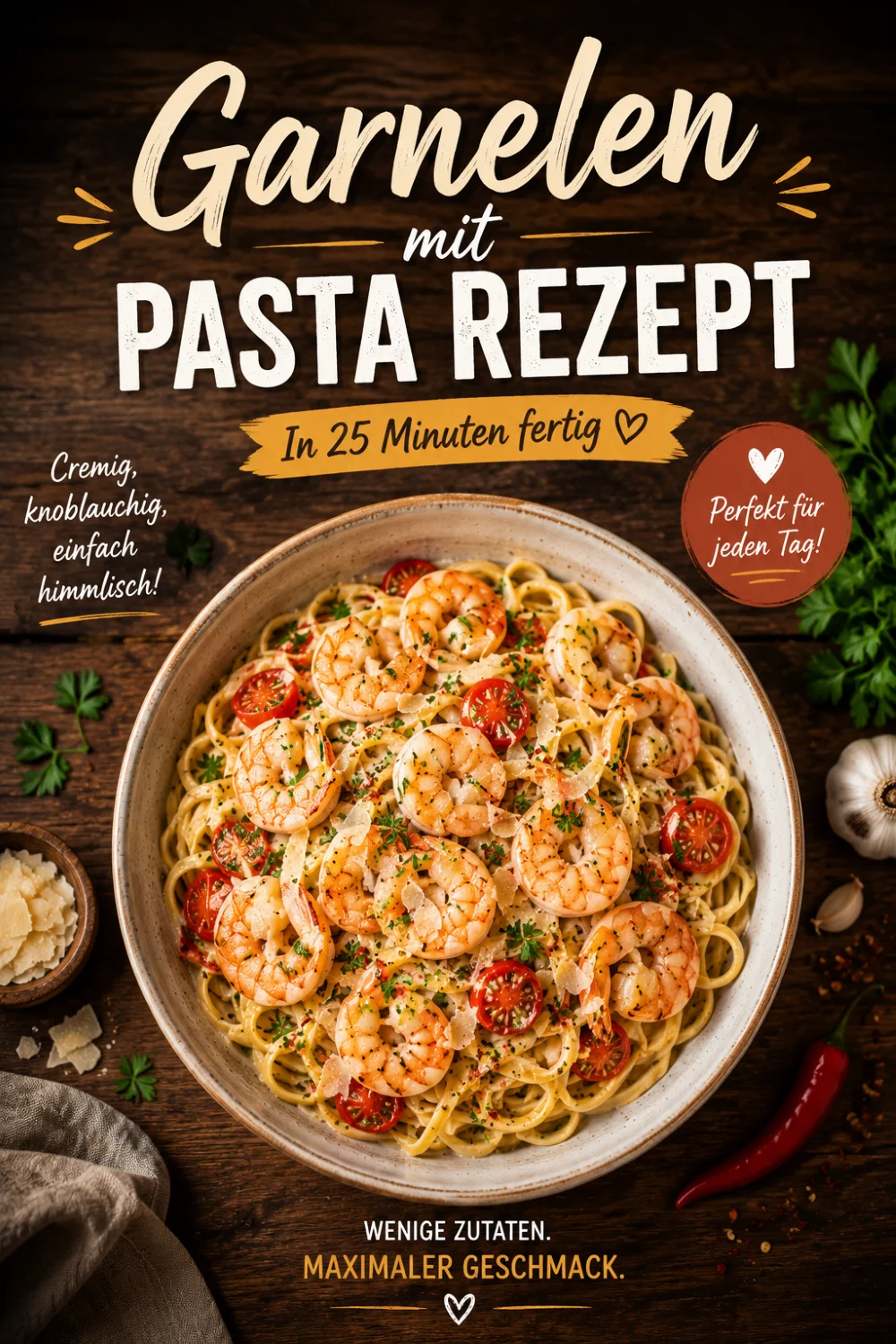 Garnelen mit Pasta Rezept – cremig und in 25 Minuten fertig