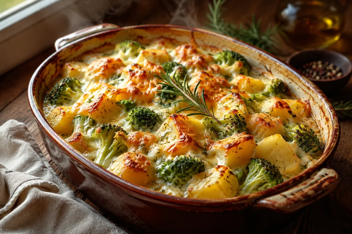 One Pot Gerichte Kartoffeln fertig gebacken in der Auflaufform