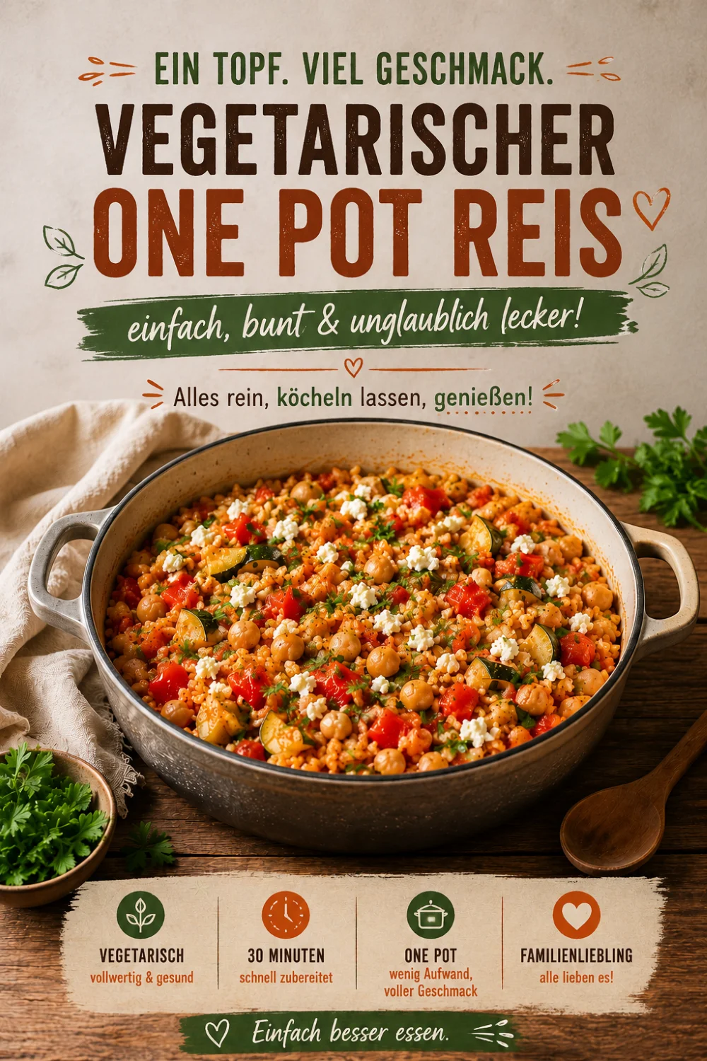 One Pot Gerichte vegetarisch – bunt, sättigend, ein Topf